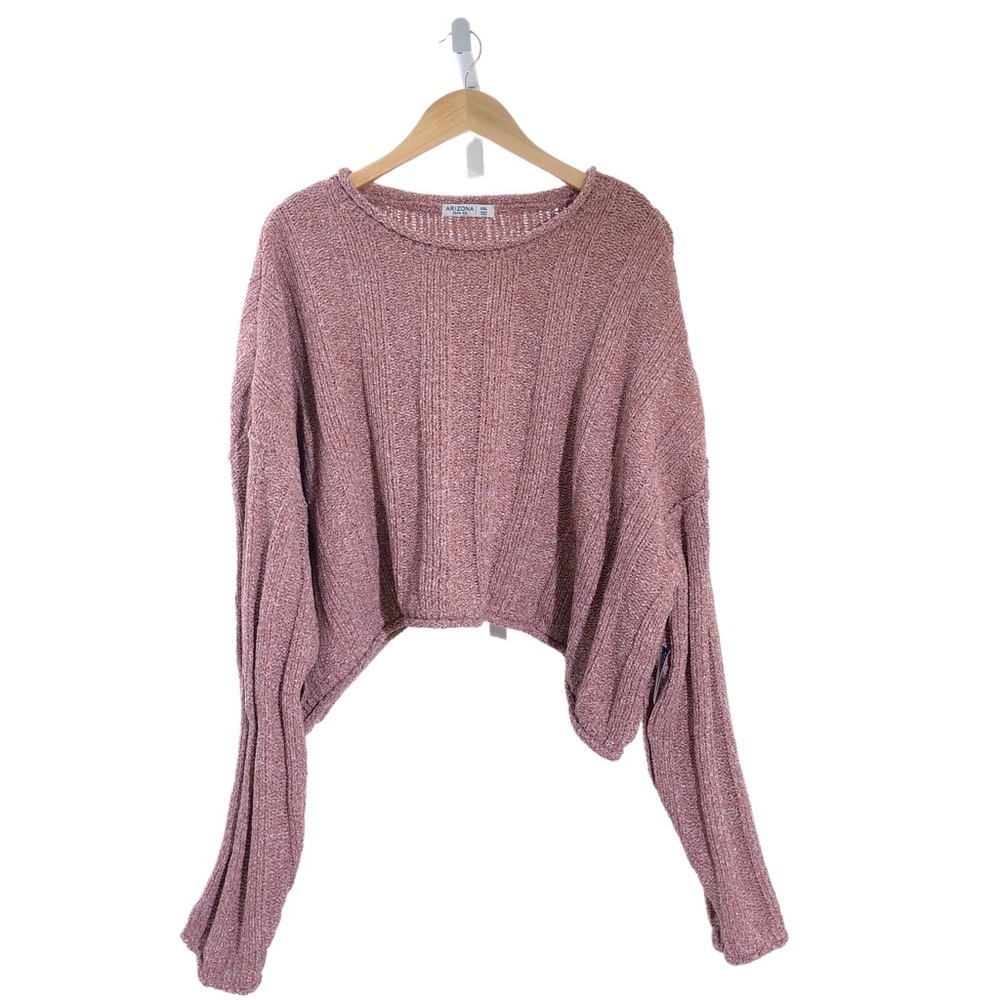 Arizona Jean Co Plus Cropped Knit Cozy & Soft Long Sleeve Sweater XXL